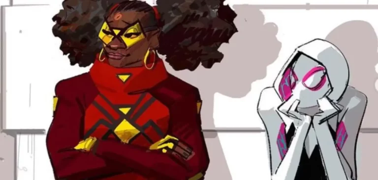 Concept art from Across the Spider-Verse shows Spider-Woman’s original character design